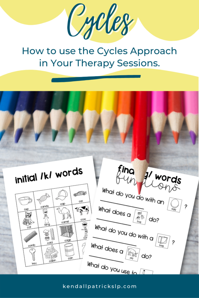 Phonological Processes Worksheets with colored pencils