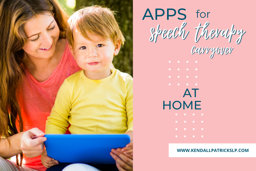 pictured - mother and child working on speech impaired apps together at home