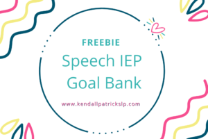 how to write goals for speech therapy