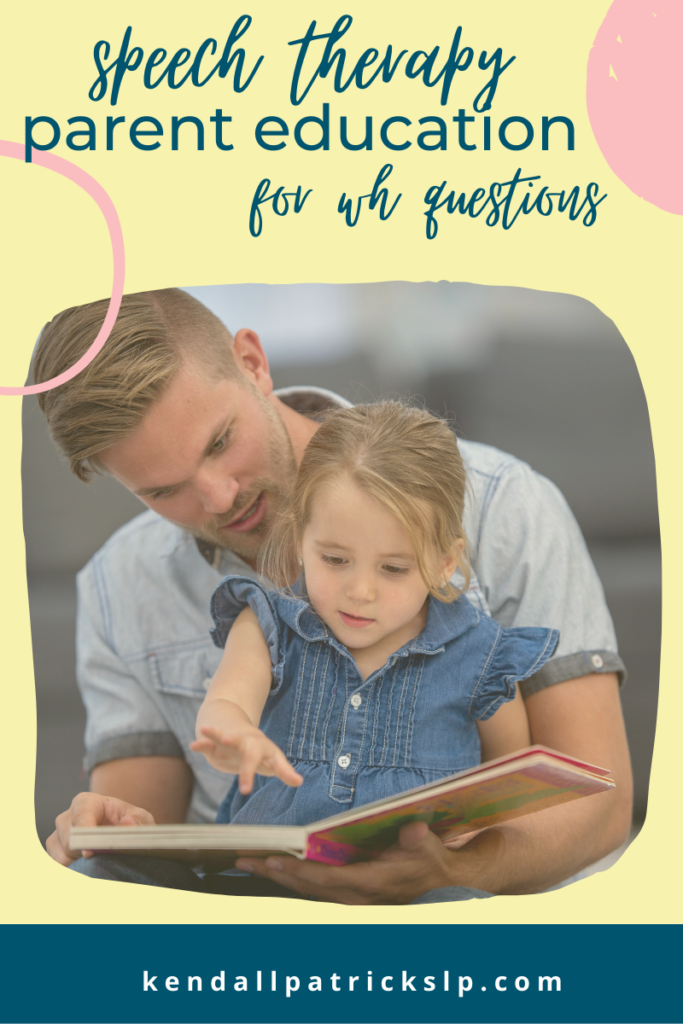 father reading with child, working on wh questions