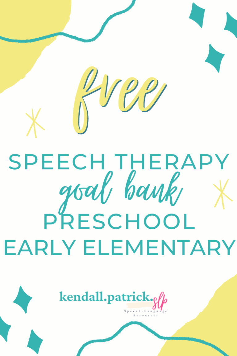 written language goals for speech therapy