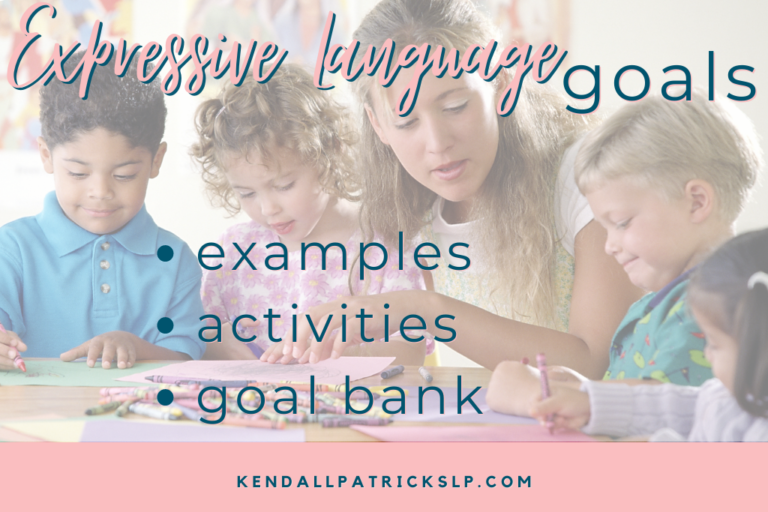 speech therapy goals for written expression