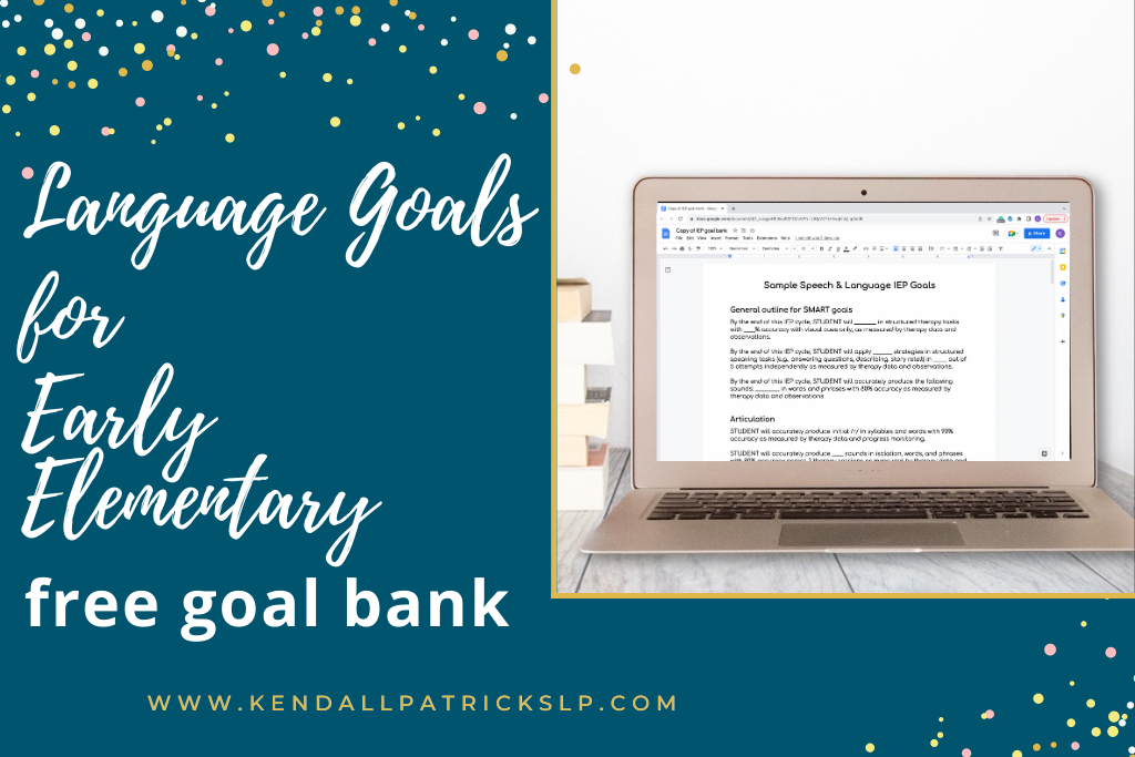 laptop with open google doc goal bank