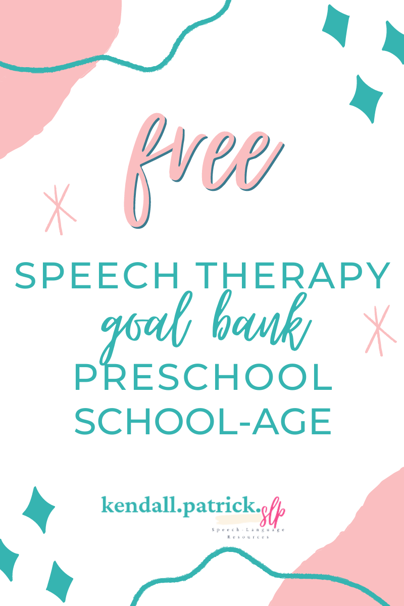 speech therapy goals for written expression