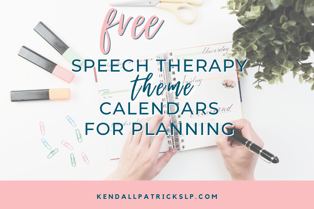 SLP writing themes in planner