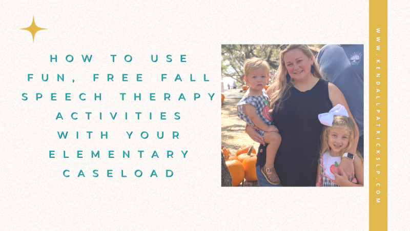 Free Fall Speech Therapy Activities